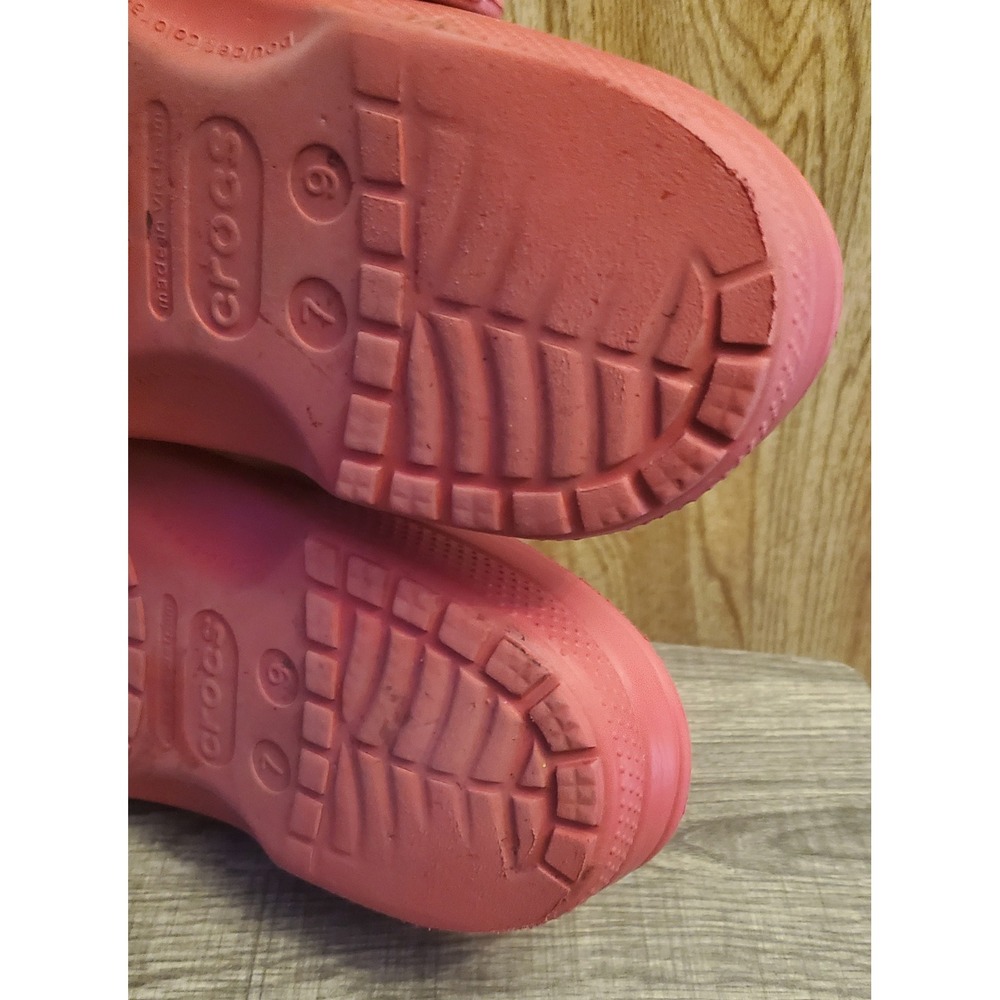 Crocs Classic Slip On Clogs Women's 9 Men's‎ 7 Red - Picture 7 of 10